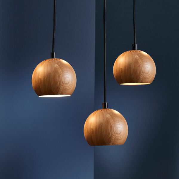 Ball Wood Pendant, oak Ball Wood Pendant, oak, FRANDSEN