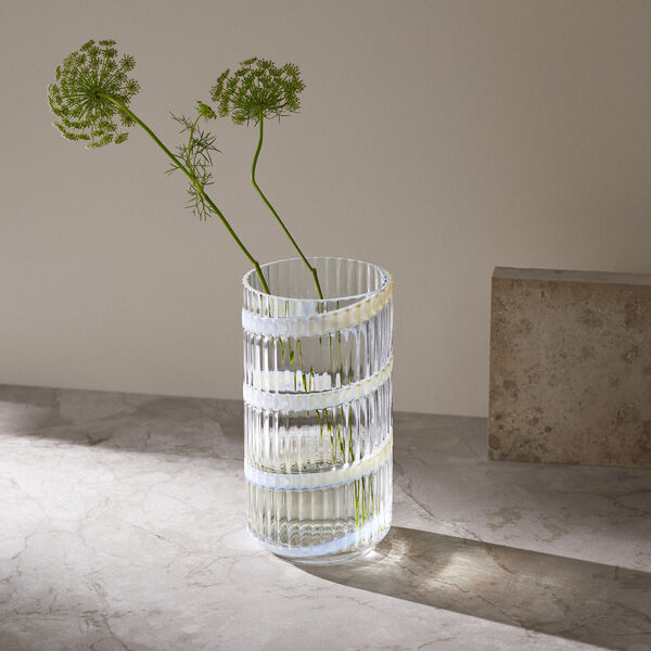 Lyngby Vas, swirl white, Lyngby Porcel&aelig;n