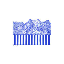 Papercut 04, blue, Pel&eacute;ton