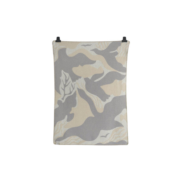 BIRD and FISH Half Size Throw, grey/beige, Røros Tweed