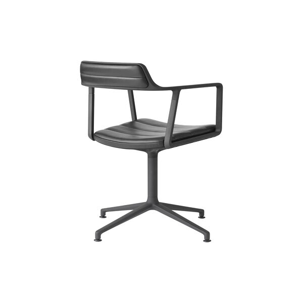 VIPP452 Swivel Chair with Gliders, black/black, Vipp
