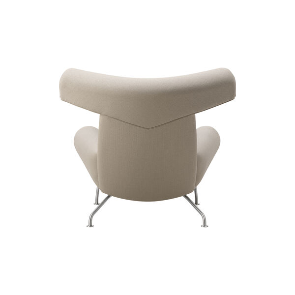 Wegner Ox Chair | Warm Grey | F&aring;t&ouml;lj + Ottoman, Fredericia Furniture