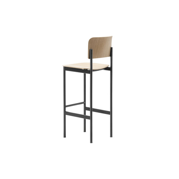 Plan Barstool, lacquered oak/black, Fredericia Furniture
