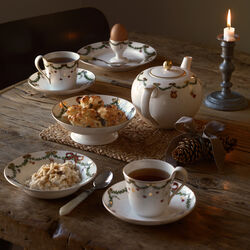 Star Fluted Christmas skål på fot, Royal Copenhagen