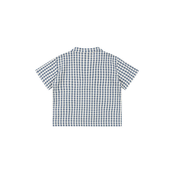 Kim SS Shirt, captains blue check, Konges Sl&oslash;jd