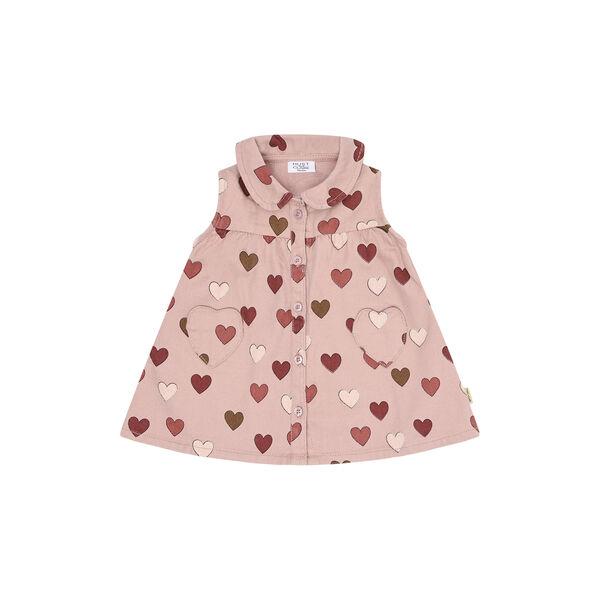 Hckatinka Fine Twill Old Hearts Everyday Dress, adobe rose, Hust & Claire