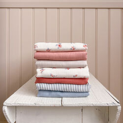 Muslin Cloth 3-pack, classic stripes blue/praline/creme white, Cam Cam Copenhagen