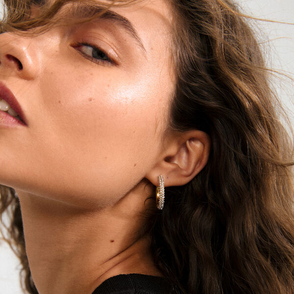 TATUM hoops Large, guldpläterade, Pilgrim