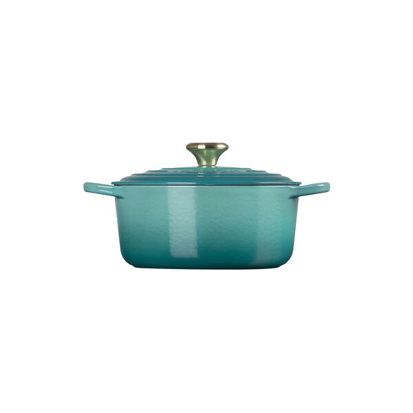Signature gjutj&auml;rn rund gryta &Oslash; 24 cm, bleu riviera, Le Creuset