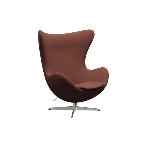 &Auml;gget&trade; 3316 Loungestol, Christianshavn 1133 orange/satin brushed aluminium, Fritz Hansen