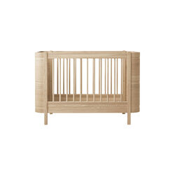 Wood Mini+ Cot Bed incl. Junior Kit 68x122/162 cm, ek, Oliver Furniture