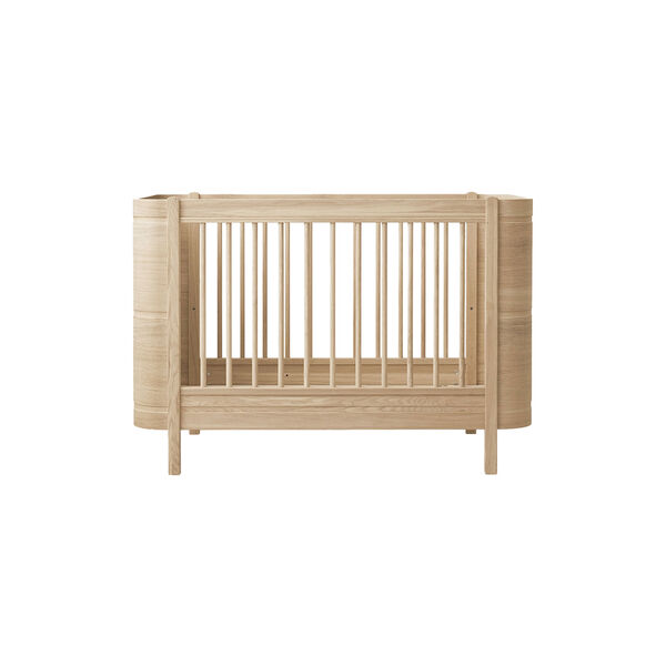 Wood Mini+ Cot Bed incl. Junior Kit 68x122/162 cm, ek, Oliver Furniture