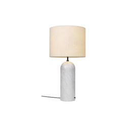Gravity XL l&aring;g golvlampa, vit marmor/kanvas, GUBI