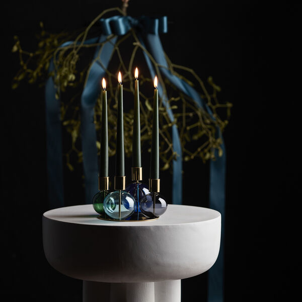 Bubble 4-armad ljusstake &Oslash;17,5 cm bl&aring;/gr&ouml;n/smoke, Holmegaard