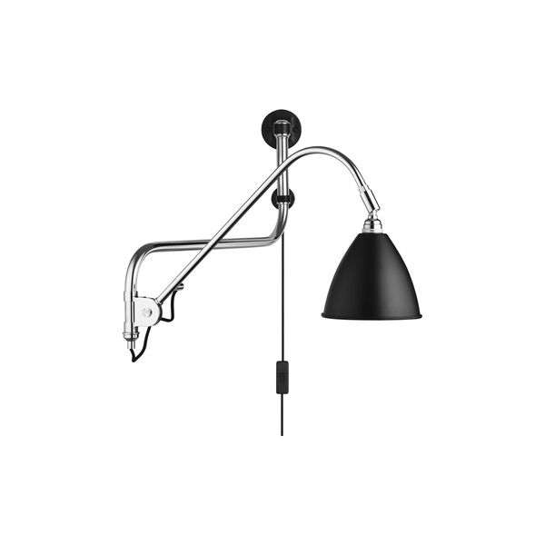 Bestlite BL10 vägglampa, svart/krom, GUBI