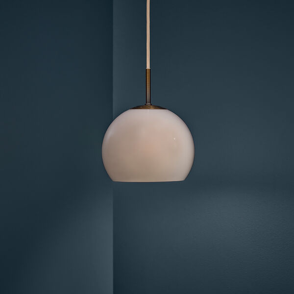 Ball Glass Pendant, sand grey, FRANDSEN