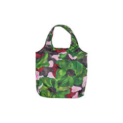 GREEN FLOWERS grocery bag, green, Bella Ballou