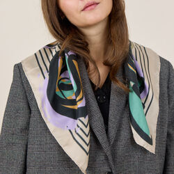 FLOWER POP Scarf, sand/black FLOWER POP Scarf, sand/black, Bella Ballou