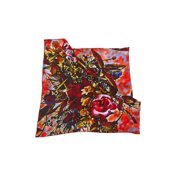 DECOUPAGE scarf, wine, Bella Ballou