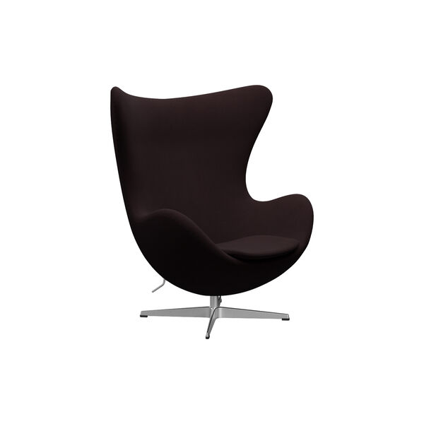 &Auml;gget&trade; 3316 Loungestol, Christianshavn 1142 dark red uni/satin brushed aluminium, Fritz Hansen