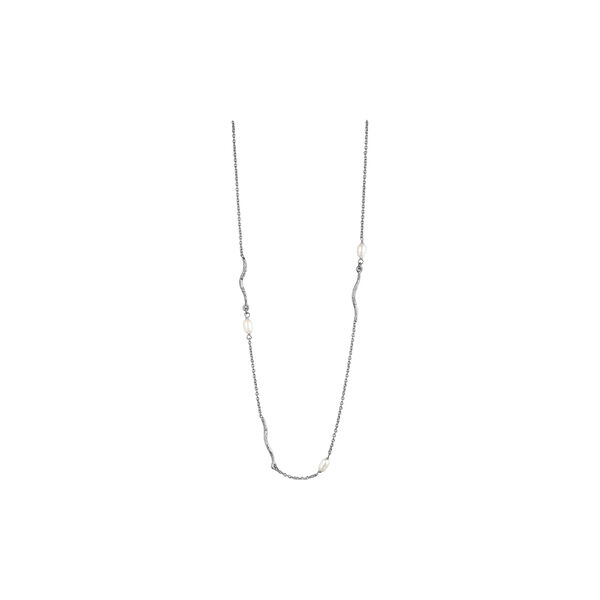 Halsband med p&auml;rlor, silver, Pure by Nat