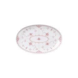 Coral Fluted Half Lace Oval Assiette 23,5 cm, Royal Copenhagen