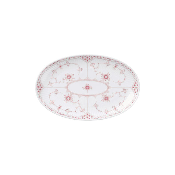 Coral Fluted Half Lace Oval Assiette 23,5 cm Coral Fluted Half Lace Oval Assiette 23,5 cm, Royal Copenhagen