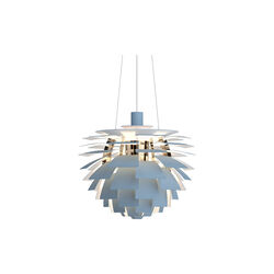 PH Artichoke, dusty blue/brass metallised, Louis Poulsen