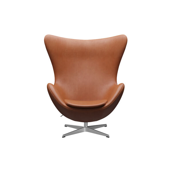 Ägget™ 3316 Loungestol, Grace walnut/satin brushed aluminium, Fritz Hansen