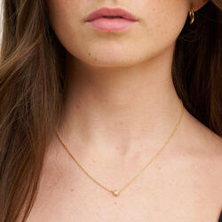 Clara necklace w. zircon, silver plated, Pure by Nat