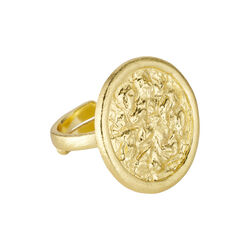 Amelia  ring med rund topp, f&ouml;rgylld, Pure by Nat