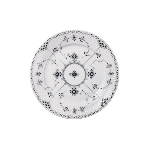 Black Fluted Half Lace tallrik &Oslash; 22 cm, Royal Copenhagen