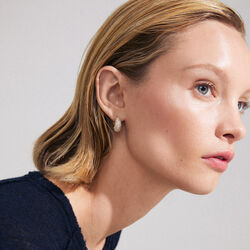 FOCUS Crystal Öronhängen, guldpläterat, Pilgrim