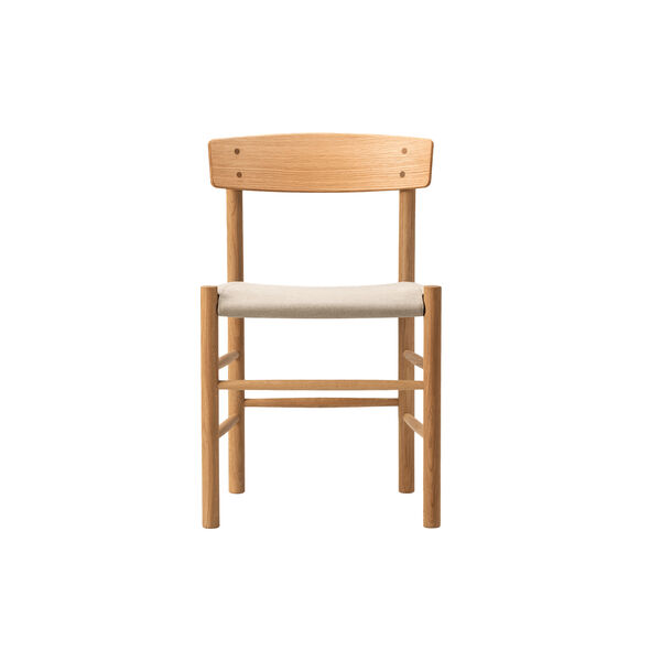 J39 Mogensen Chair with Seat Upholstery, oiled oak/natural canvas J39 Mogensen Chair with Seat Upholstery, oiled oak/natural canvas, Fredericia Furniture