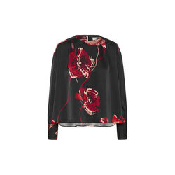 DawnIW Blouse, black poppy rose, InWear