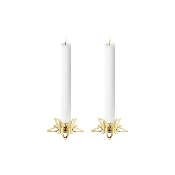 Classic Christmas Star Taper Candleholder 2 pcs, Georg Jensen