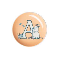 Alphabet mini plate A, Moomin Arabia