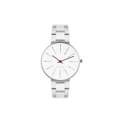Bankers armbandsur, white/steel/steel Bankers armbandsur, white/steel/steel, Arne Jacobsen Watches