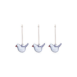 Mini Glass Birds set of 3, brown blue, Iittala