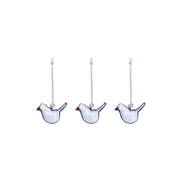 Mini Glass Birds set of 3, brown blue, Iittala