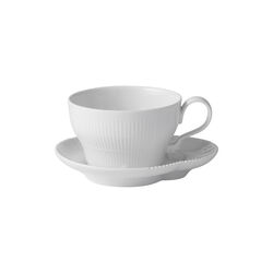 White Elements kopp och fat, 26 cl, Royal Copenhagen
