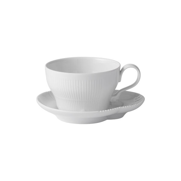 White Elements kopp och fat, 26 cl, Royal Copenhagen