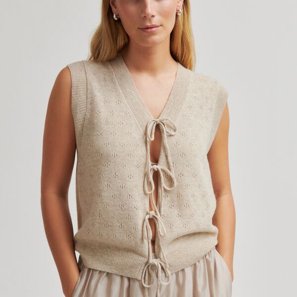 Amala Knit Vest, plaza taupe, Second Female