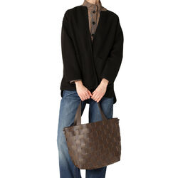 Braided Cross-Body Shopper, chocolate brown Braided Cross-Body Shopper, chocolate brown, Ilse Jacobsen Hornbæk