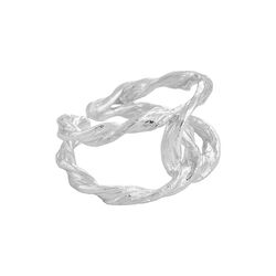 Idun double ring, silverpläterad, Pure by Nat