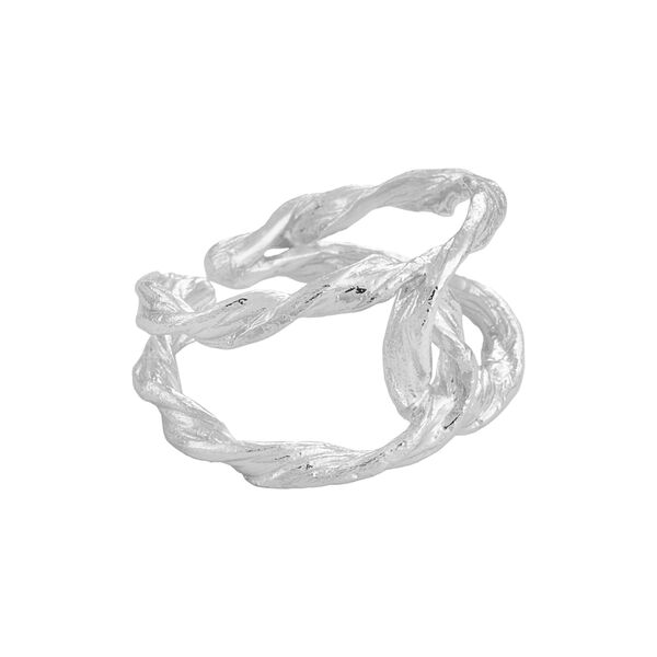 Idun double ring, silverpläterad, Pure by Nat