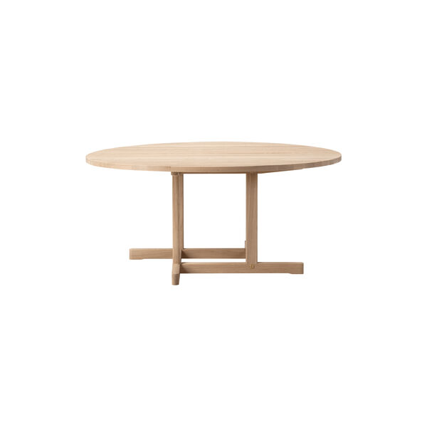 BM80 Mogensen Coffee Table &Oslash; 120 cm, soap treated oak, Fredericia Furniture