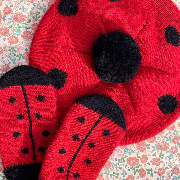 Ladybug Beret, barbados cherry Ladybug Beret, barbados cherry, Konges Sløjd