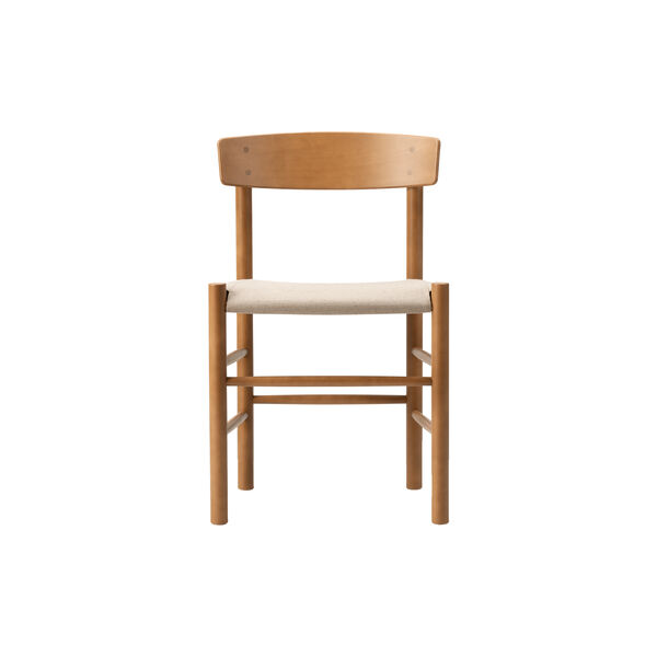 J39 Mogensen Chair with Seat Upholstery, vintage lacquered/natural canvas J39 Mogensen Chair with Seat Upholstery, vintage lacquered/natural canvas, Fredericia Furniture
