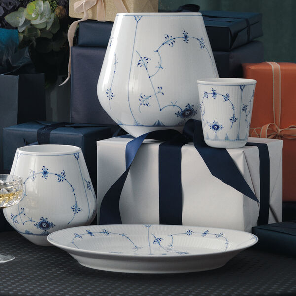 Blue Fluted Plain vas 20,5 cm, Royal Copenhagen